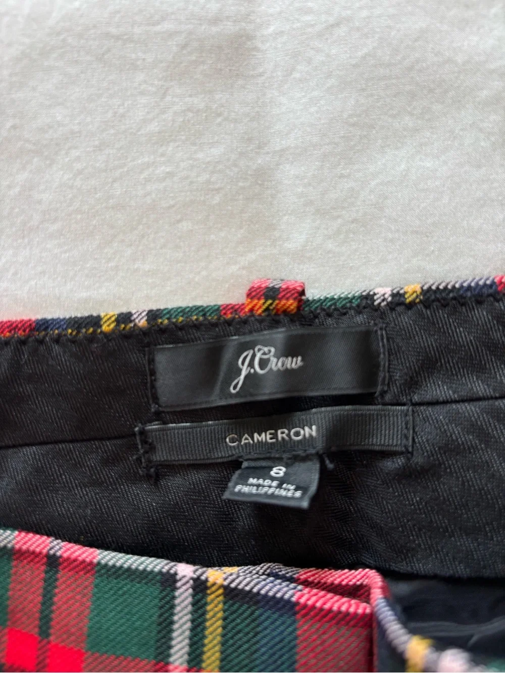 NWOT! J.Crew Cameron Tartan Plaid Wool Pant